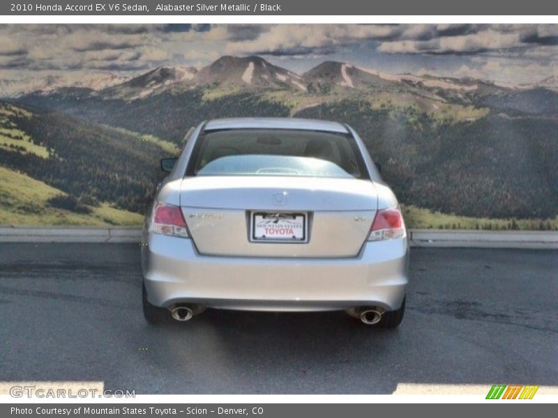 Alabaster Silver Metallic / Black 2010 Honda Accord EX V6 Sedan