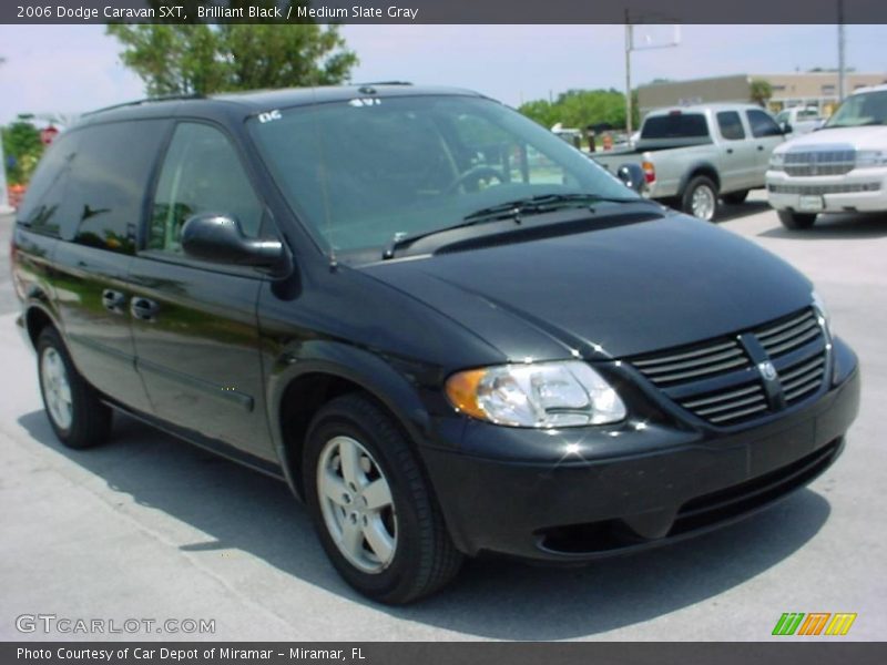 Brilliant Black / Medium Slate Gray 2006 Dodge Caravan SXT