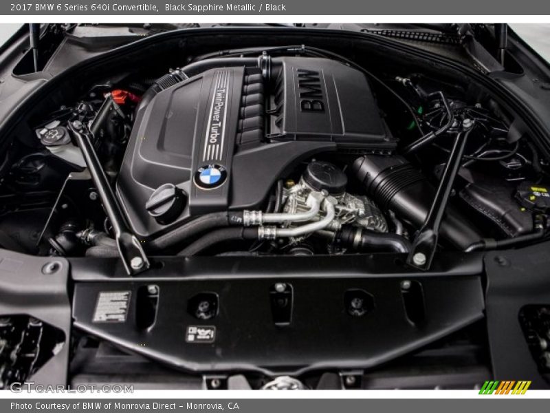  2017 6 Series 640i Convertible Engine - 3.0 Liter DI TwinPower Turbocharged DOHC 24-Valve VVT Inline 6 Cylinder