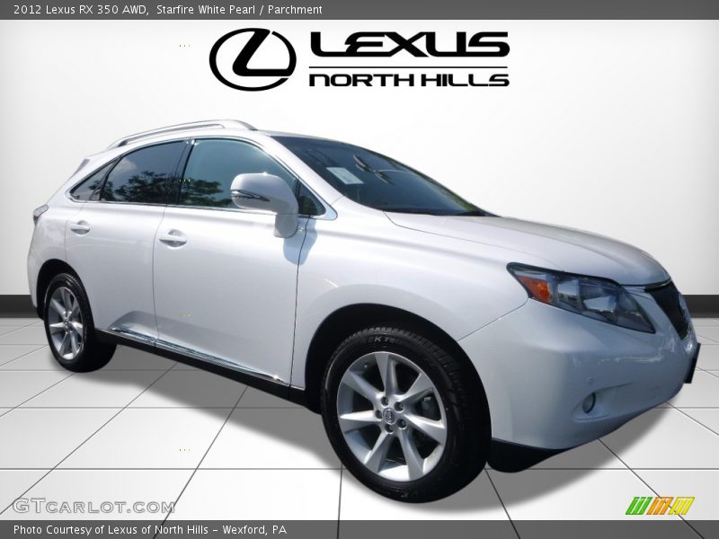 Starfire White Pearl / Parchment 2012 Lexus RX 350 AWD