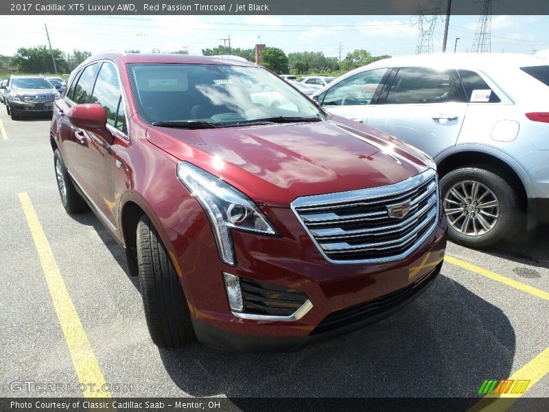 Red Passion Tintcoat / Jet Black 2017 Cadillac XT5 Luxury AWD