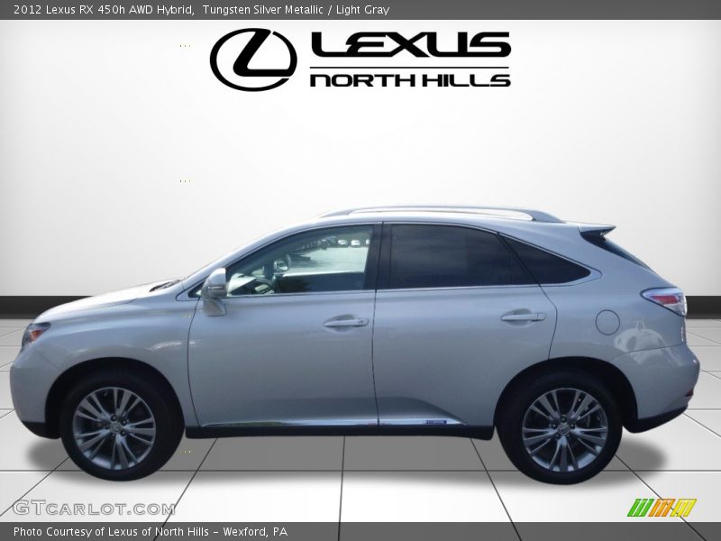 Tungsten Silver Metallic / Light Gray 2012 Lexus RX 450h AWD Hybrid