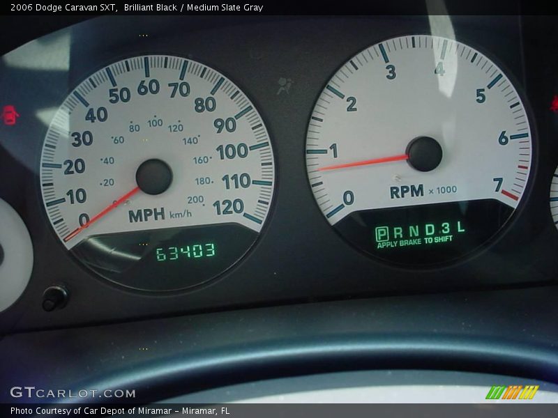 Brilliant Black / Medium Slate Gray 2006 Dodge Caravan SXT
