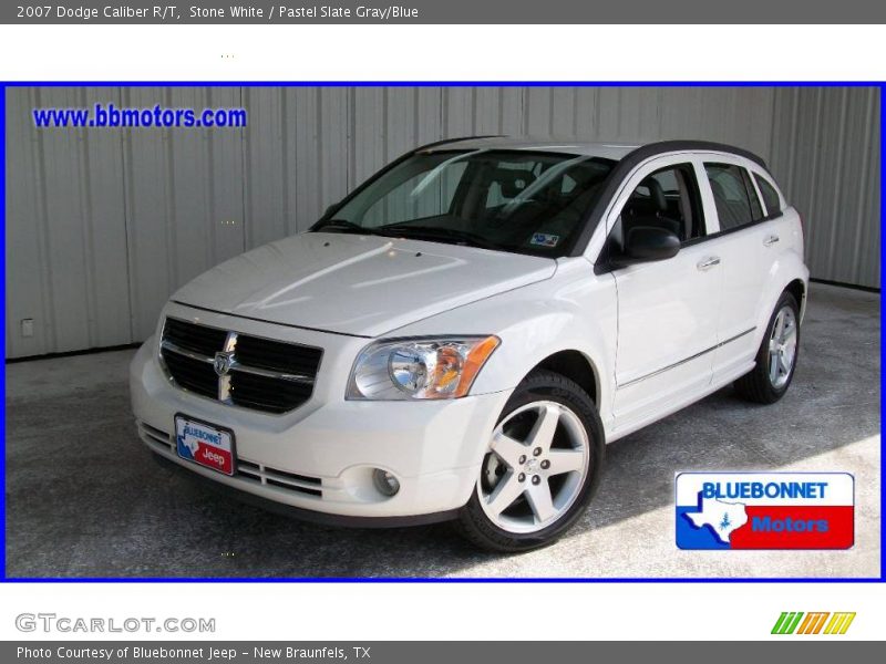 Stone White / Pastel Slate Gray/Blue 2007 Dodge Caliber R/T