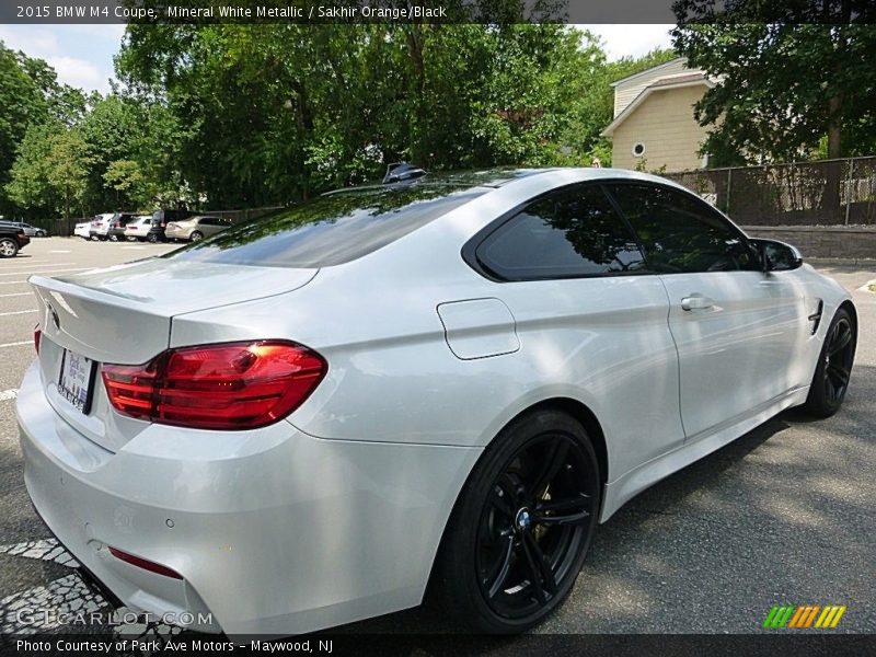 Mineral White Metallic / Sakhir Orange/Black 2015 BMW M4 Coupe