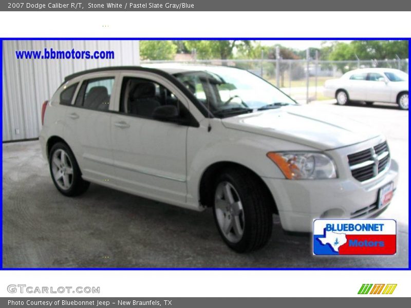 Stone White / Pastel Slate Gray/Blue 2007 Dodge Caliber R/T