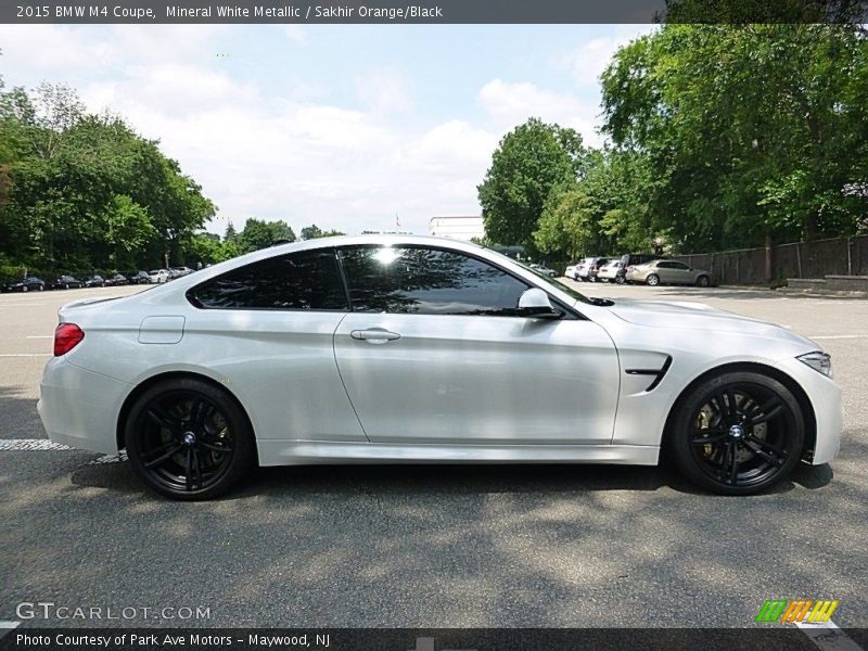 Mineral White Metallic / Sakhir Orange/Black 2015 BMW M4 Coupe