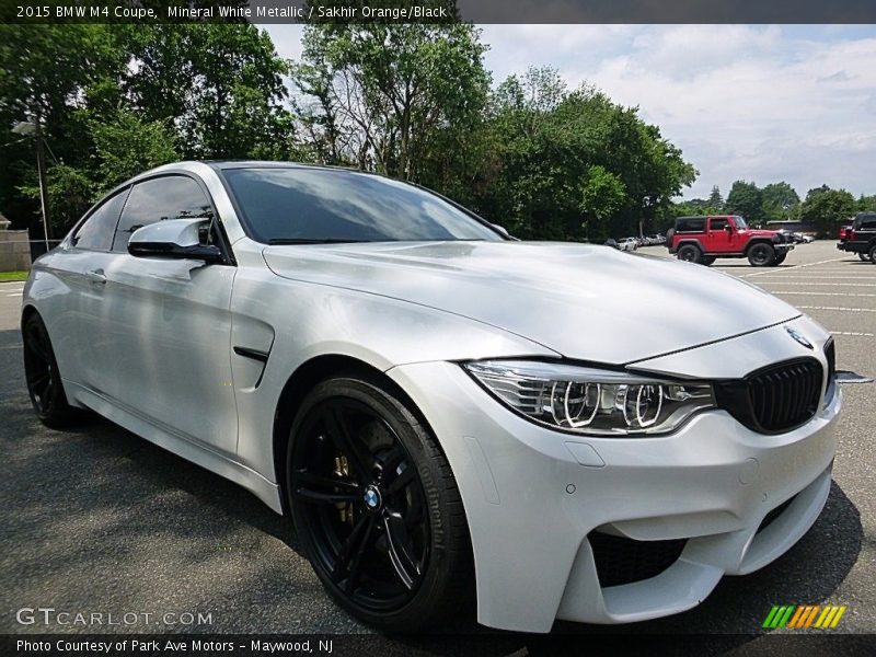Mineral White Metallic / Sakhir Orange/Black 2015 BMW M4 Coupe