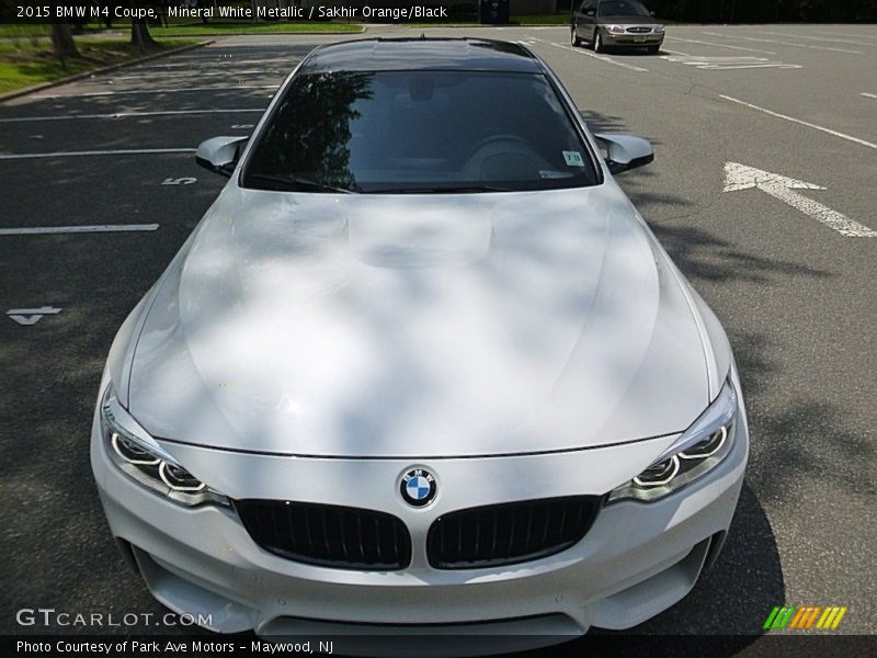 Mineral White Metallic / Sakhir Orange/Black 2015 BMW M4 Coupe