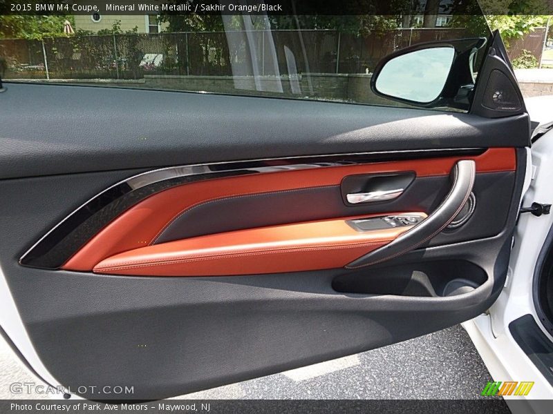 Mineral White Metallic / Sakhir Orange/Black 2015 BMW M4 Coupe