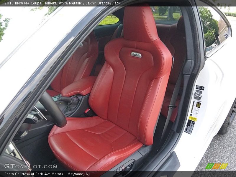 Mineral White Metallic / Sakhir Orange/Black 2015 BMW M4 Coupe