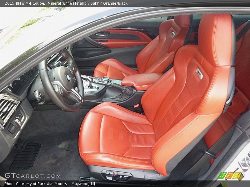 Mineral White Metallic / Sakhir Orange/Black 2015 BMW M4 Coupe