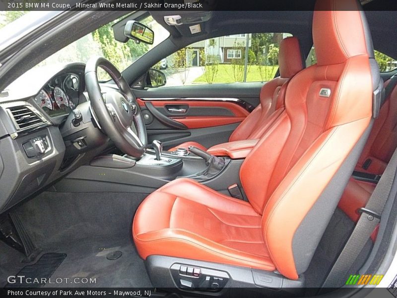 Mineral White Metallic / Sakhir Orange/Black 2015 BMW M4 Coupe