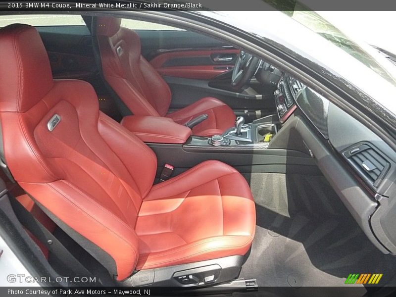 Mineral White Metallic / Sakhir Orange/Black 2015 BMW M4 Coupe