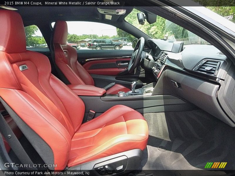 Mineral White Metallic / Sakhir Orange/Black 2015 BMW M4 Coupe