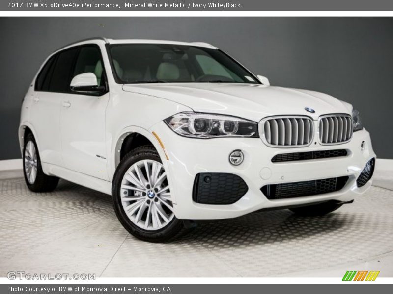 Mineral White Metallic / Ivory White/Black 2017 BMW X5 xDrive40e iPerformance
