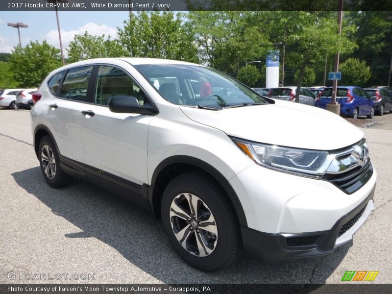 White Diamond Pearl / Ivory 2017 Honda CR-V LX AWD