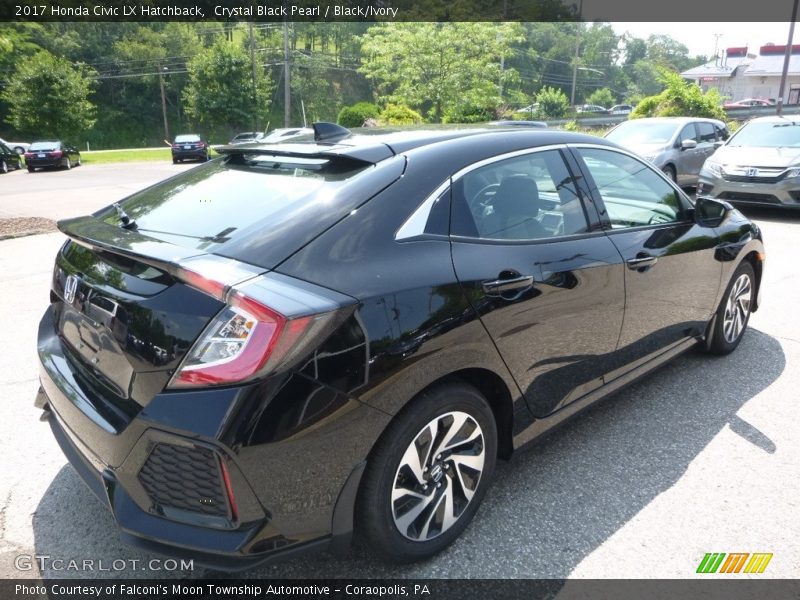Crystal Black Pearl / Black/Ivory 2017 Honda Civic LX Hatchback