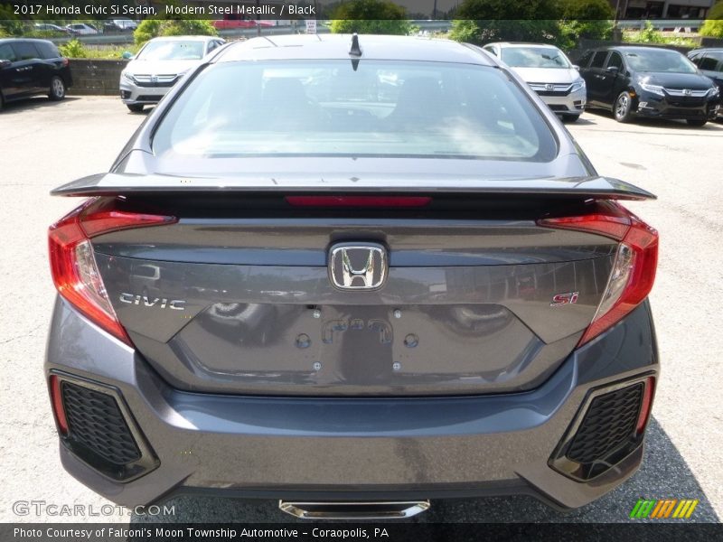 Modern Steel Metallic / Black 2017 Honda Civic Si Sedan