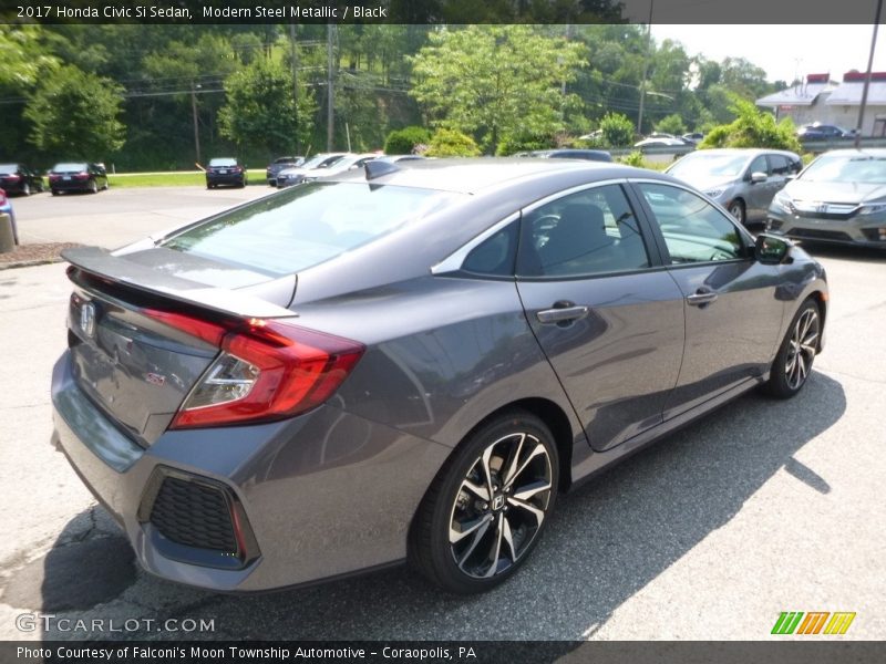 Modern Steel Metallic / Black 2017 Honda Civic Si Sedan