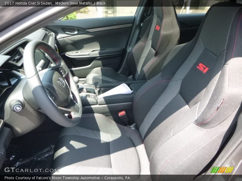 Modern Steel Metallic / Black 2017 Honda Civic Si Sedan