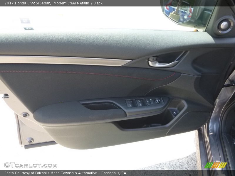 Modern Steel Metallic / Black 2017 Honda Civic Si Sedan