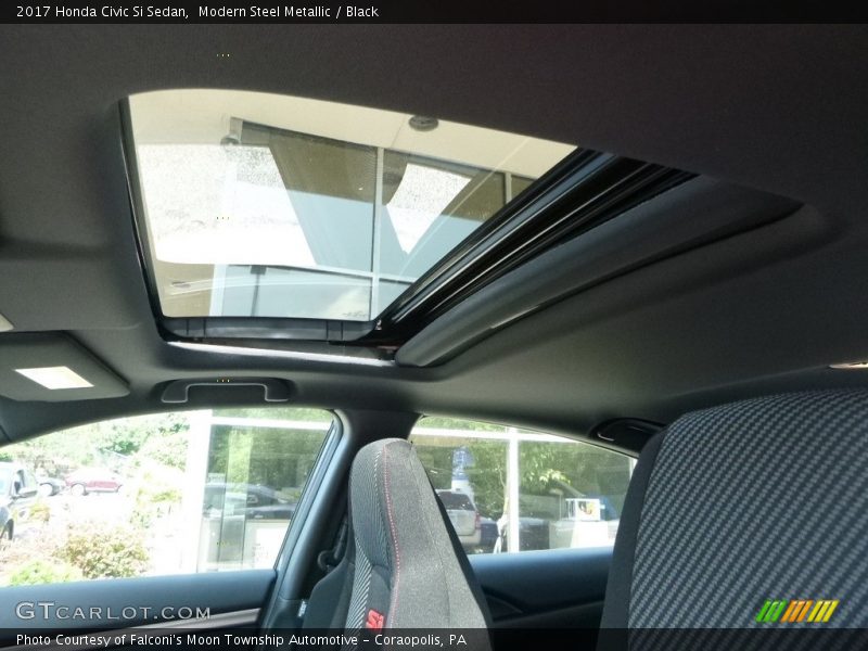 Modern Steel Metallic / Black 2017 Honda Civic Si Sedan