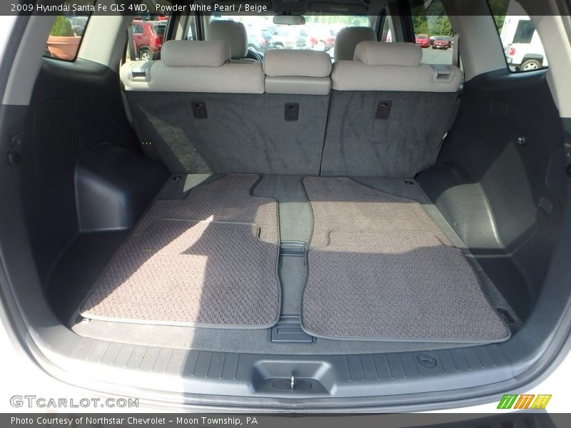 Powder White Pearl / Beige 2009 Hyundai Santa Fe GLS 4WD