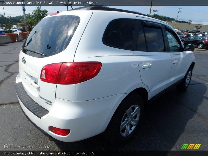 Powder White Pearl / Beige 2009 Hyundai Santa Fe GLS 4WD