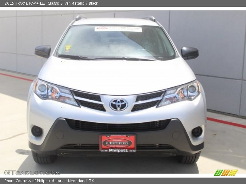 Classic Silver Metallic / Black 2015 Toyota RAV4 LE