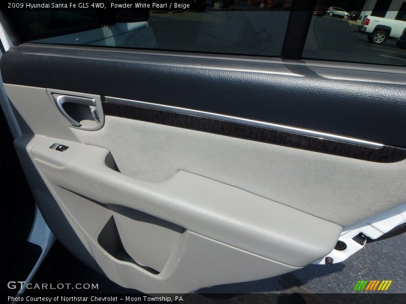 Powder White Pearl / Beige 2009 Hyundai Santa Fe GLS 4WD