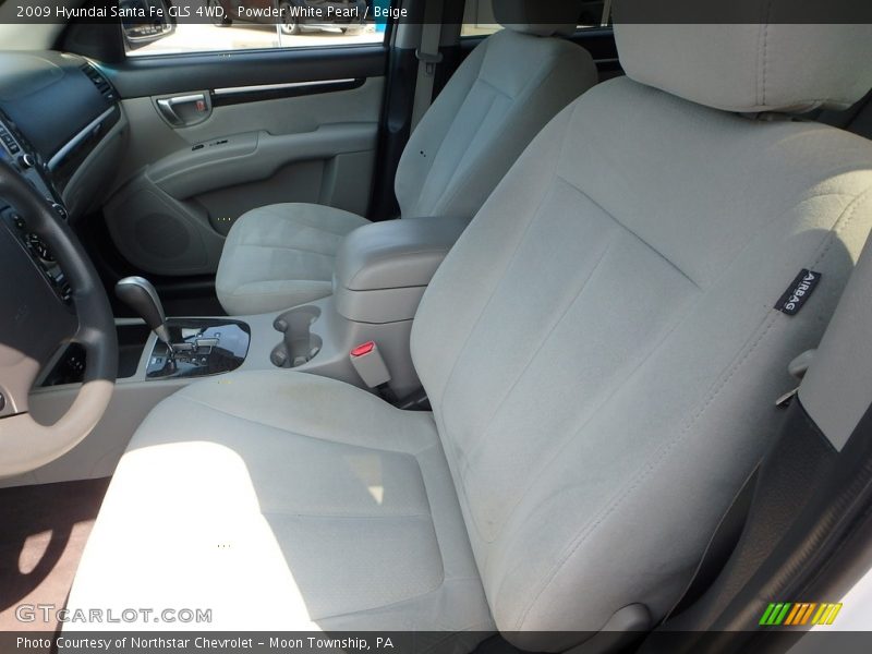 Powder White Pearl / Beige 2009 Hyundai Santa Fe GLS 4WD