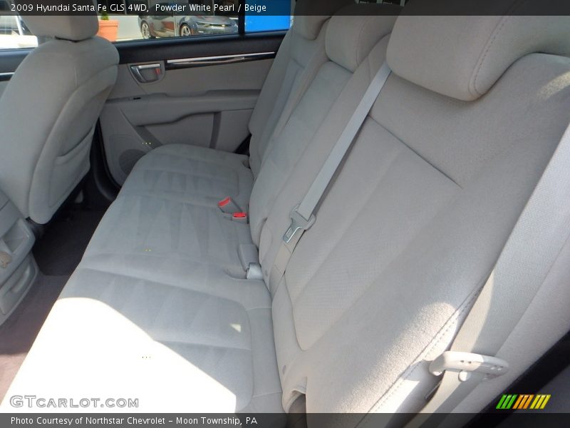 Powder White Pearl / Beige 2009 Hyundai Santa Fe GLS 4WD