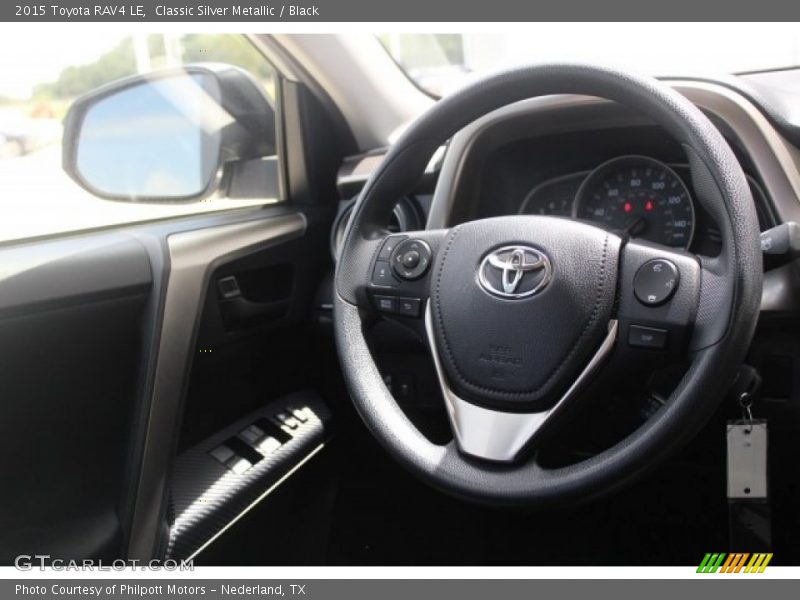 Classic Silver Metallic / Black 2015 Toyota RAV4 LE