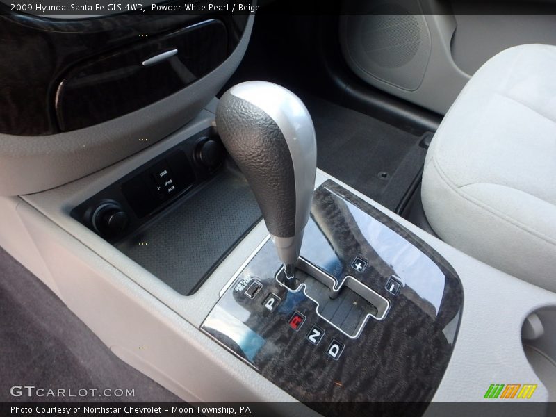 Powder White Pearl / Beige 2009 Hyundai Santa Fe GLS 4WD