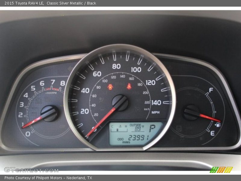 Classic Silver Metallic / Black 2015 Toyota RAV4 LE