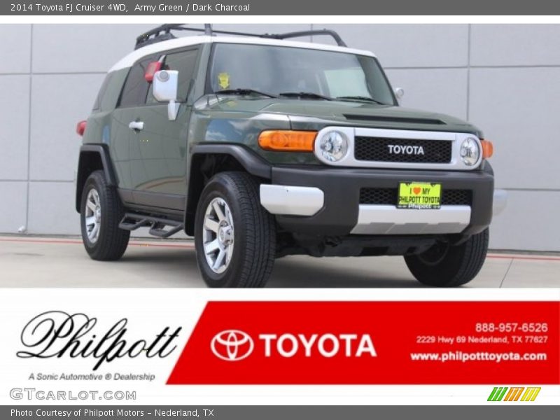 Army Green / Dark Charcoal 2014 Toyota FJ Cruiser 4WD