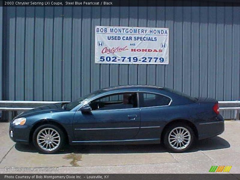 Steel Blue Pearlcoat / Black 2003 Chrysler Sebring LXi Coupe