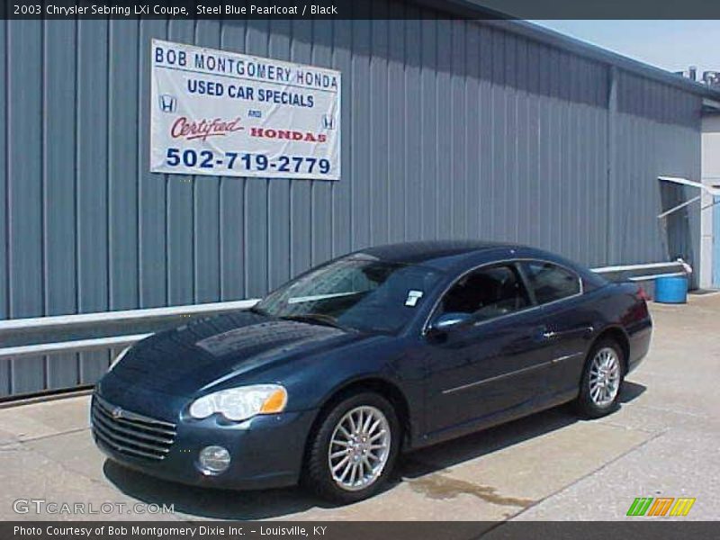 Steel Blue Pearlcoat / Black 2003 Chrysler Sebring LXi Coupe