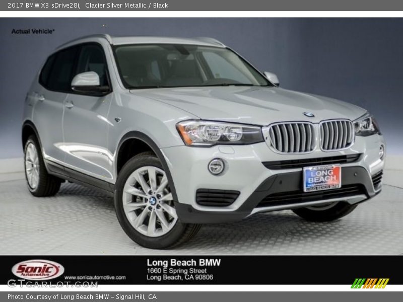 Glacier Silver Metallic / Black 2017 BMW X3 sDrive28i