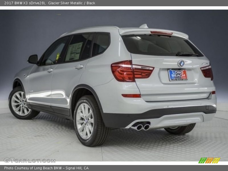 Glacier Silver Metallic / Black 2017 BMW X3 sDrive28i