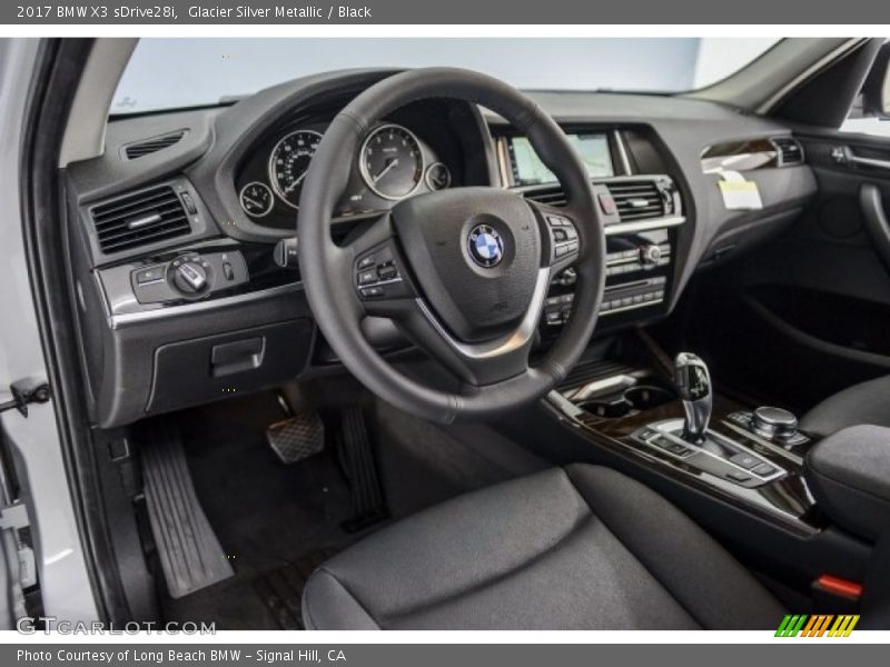 Glacier Silver Metallic / Black 2017 BMW X3 sDrive28i
