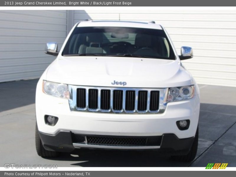 Bright White / Black/Light Frost Beige 2013 Jeep Grand Cherokee Limited