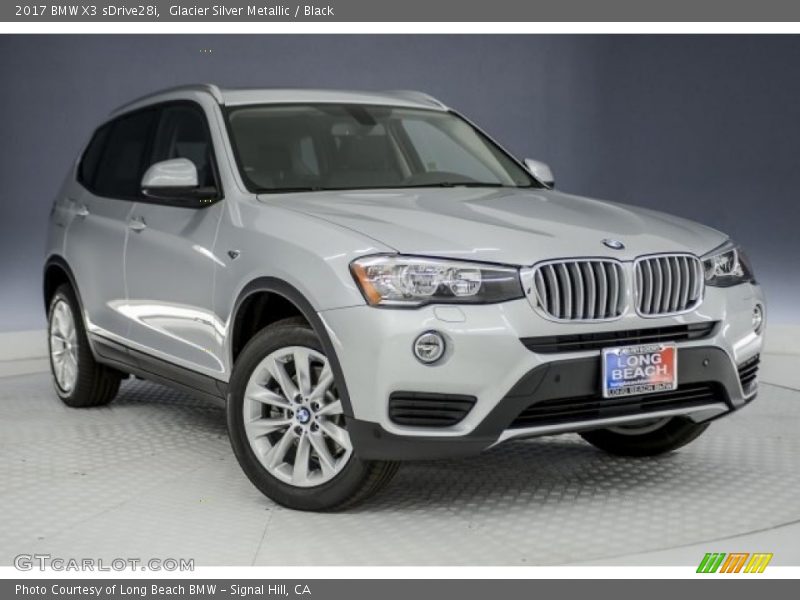 Glacier Silver Metallic / Black 2017 BMW X3 sDrive28i
