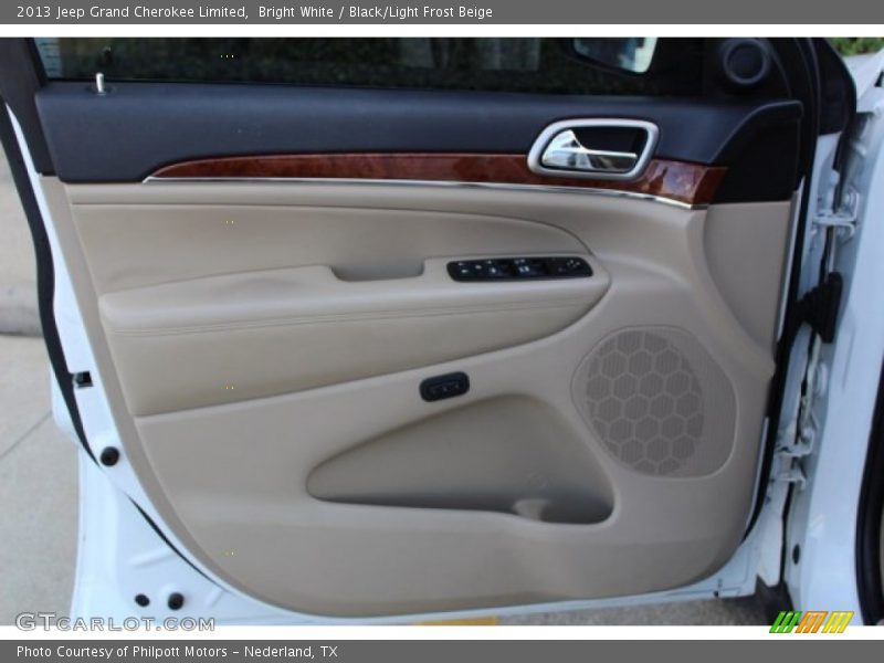Bright White / Black/Light Frost Beige 2013 Jeep Grand Cherokee Limited