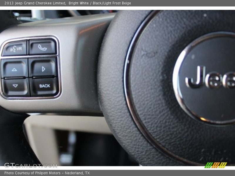 Bright White / Black/Light Frost Beige 2013 Jeep Grand Cherokee Limited