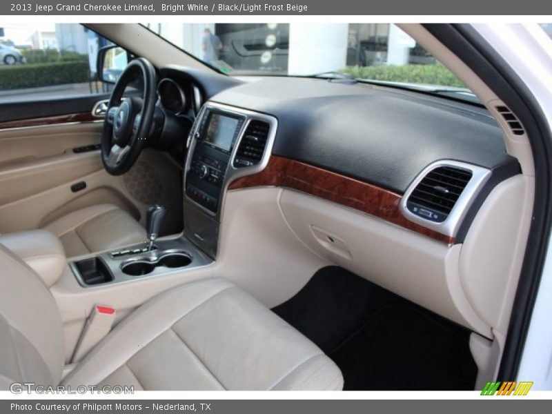 Bright White / Black/Light Frost Beige 2013 Jeep Grand Cherokee Limited