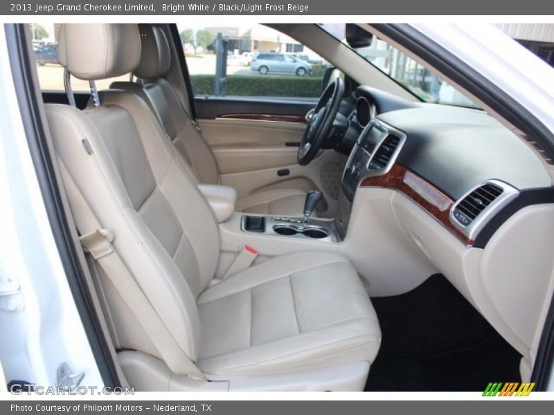 Bright White / Black/Light Frost Beige 2013 Jeep Grand Cherokee Limited