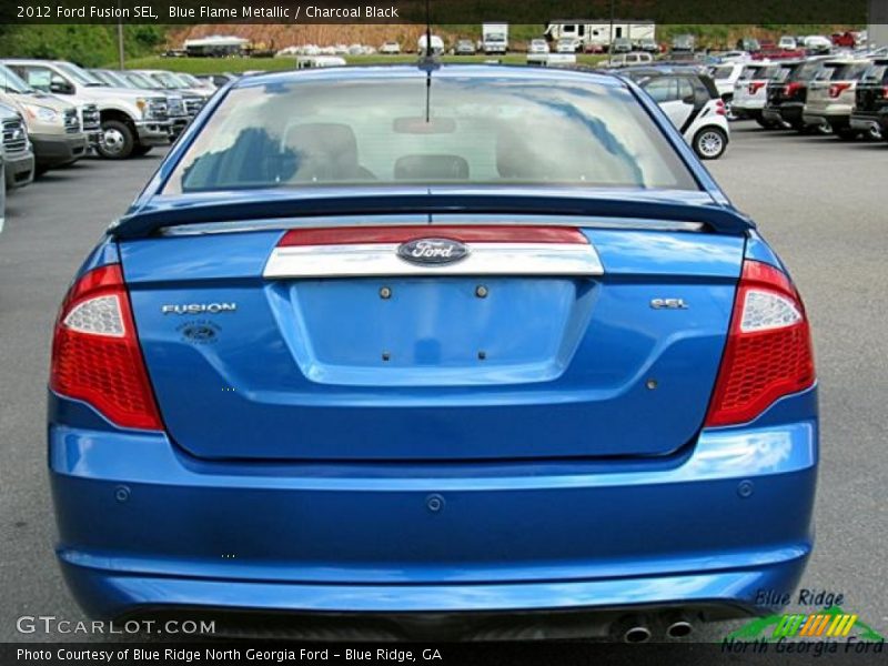 Blue Flame Metallic / Charcoal Black 2012 Ford Fusion SEL