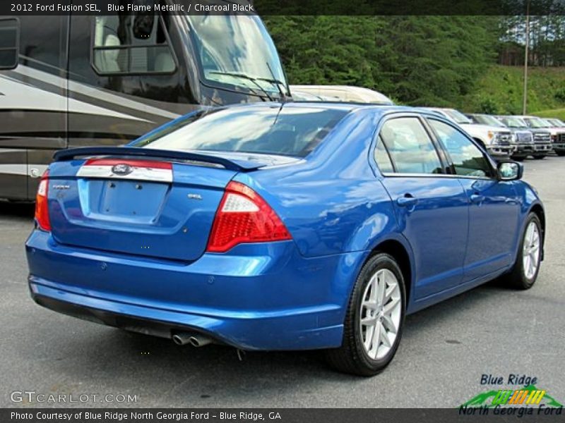 Blue Flame Metallic / Charcoal Black 2012 Ford Fusion SEL